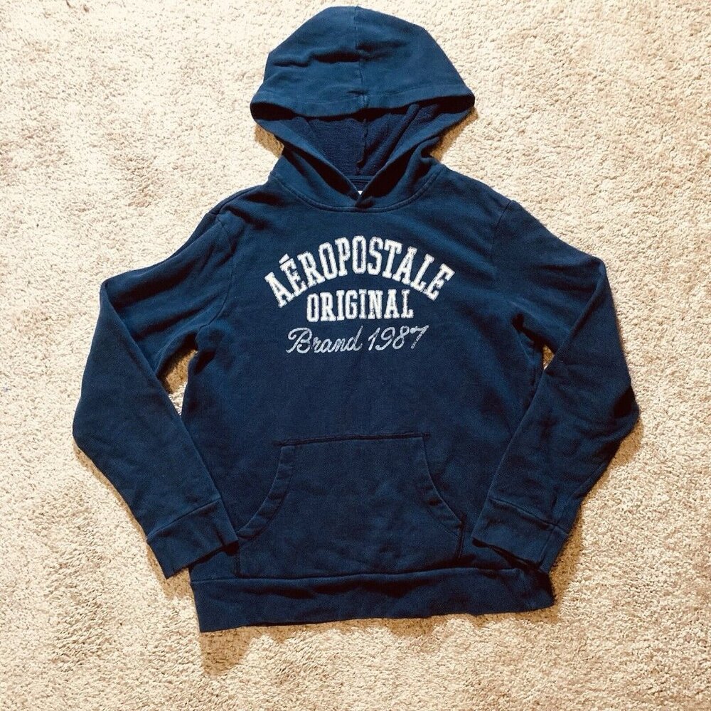 Aeropostale Original 1987 Men’s Medium Long Sleeve Black Hoodie Sweatshirt